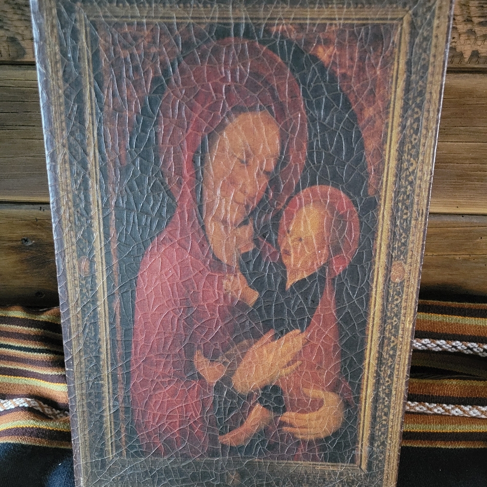 Madonna and Child, Storage Box, Vintage Style, Coffee Table